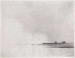 Regenholm, signierte zeitgenössische Kohlezeichnung von Gunnar Norrman
