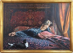 Marise with Carpets, Signed Photorealist Oil Paint by Harry McCormick