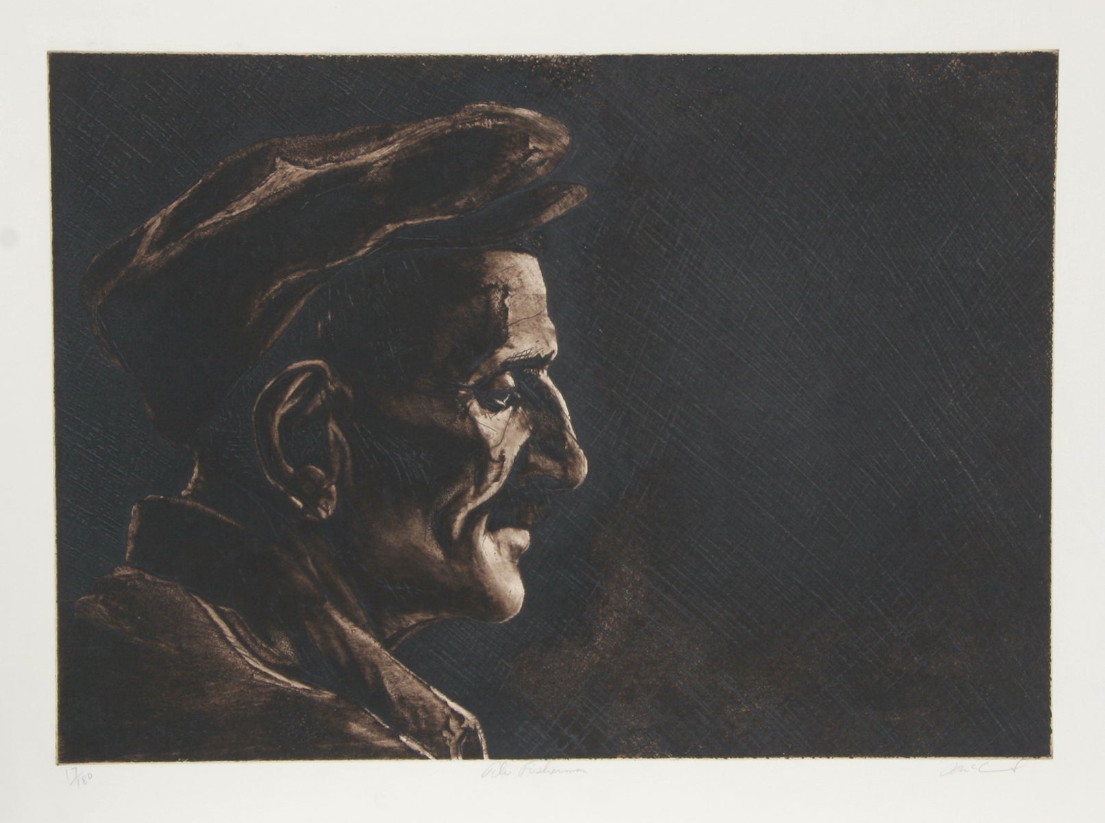The Fisherman, Signed Aquatint by Harry McCormick