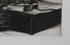 Guitar Player, Signed Photorealist Etching by Harry McCormick