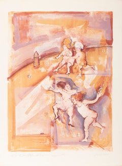 Hop Scotch, lithographie pop art signée par Marcia Marx