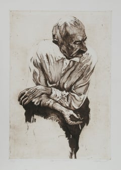 Concentration, Signed Photorealist Etching by Harry McCormick