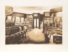 Russian Tea Room (Sepia), Signed Photorealist Lithograph by Harry McCormick