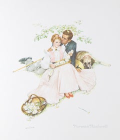 "Flowers in Tender Bloom" dalla suite "The Four Ages of Love" di Norman Rockwell