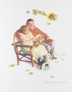 Fondly Do We Remember, Signed American Realist Lithograph by Norman Rockwell