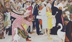 Saturday People, American Realist Offset Print by Norman Rockwell
