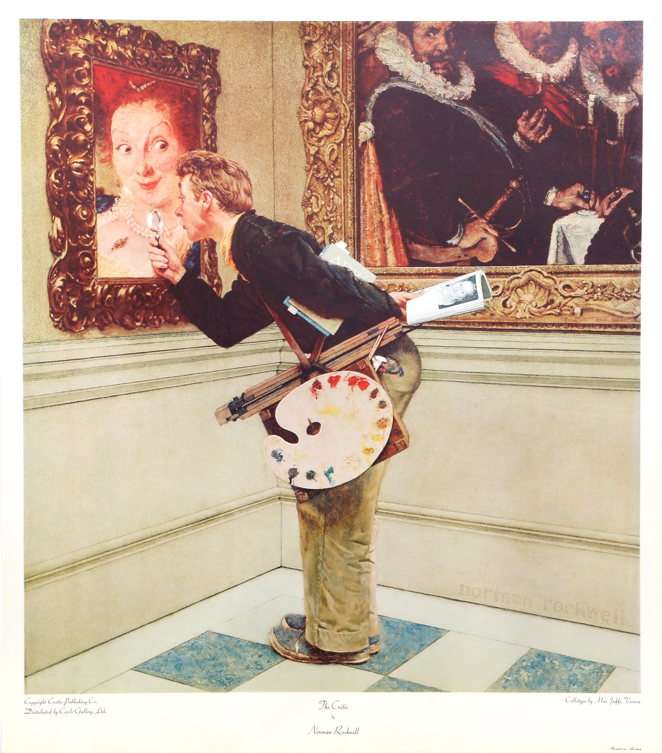 The Critic by Norman Rockwell, (1894 - 1978)
Date: circa 1973
Medium: Collotype Poster
Size: 31.5  x 27.5 in. (80.01  x 69.85 cm)