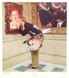 The Critic, American Realist Offset Print by Norman Rockwell