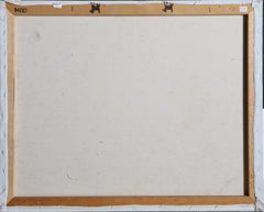 Chien (Blanc sur Argent) (12), peinture acrylique d'art urbain de Peter Mayer