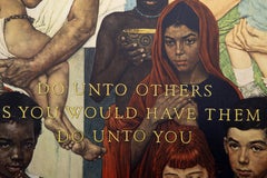 La règle d'or (Nations Unies), impression offset de Norman Rockwell