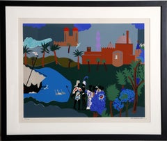 Odysseus Leaves, Signed Screenprint by Romare Bearden