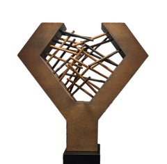 30 Facing Rods, Unique Surrealist Wood Sculpture by Pol Bury