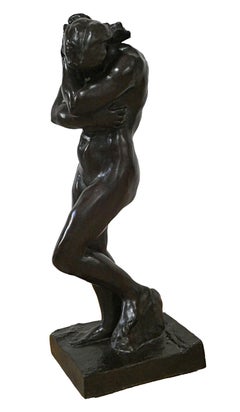 Bronzestatue „Eva“, signiert und mit Editionsnummer versehen, nach Auguste Rodin