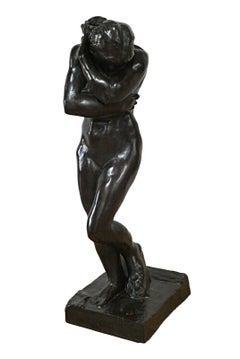 Bronzestatue „Eva“, signiert und mit Editionsnummer versehen, nach Auguste Rodin