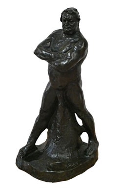 Bronzestatue nach Auguste Rodin, mit Signatur und Auflagennummer versehen