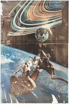 Space from Tribute 21, Signed and Numbered Lithograph by Robert Rauschenberg