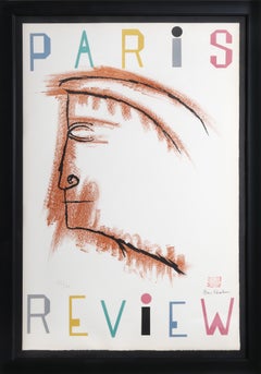 Paris Review, Signed and Numbered Expressionist Lithograph by Ben Shahn