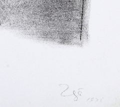 Juchiteca Sentada, Modern Offset Lithograph Portrait by Francisco Zuniga