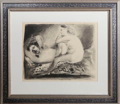 “Le Dormeur”, colotipia e pochoir impressionista ispirata a Pablo Picasso