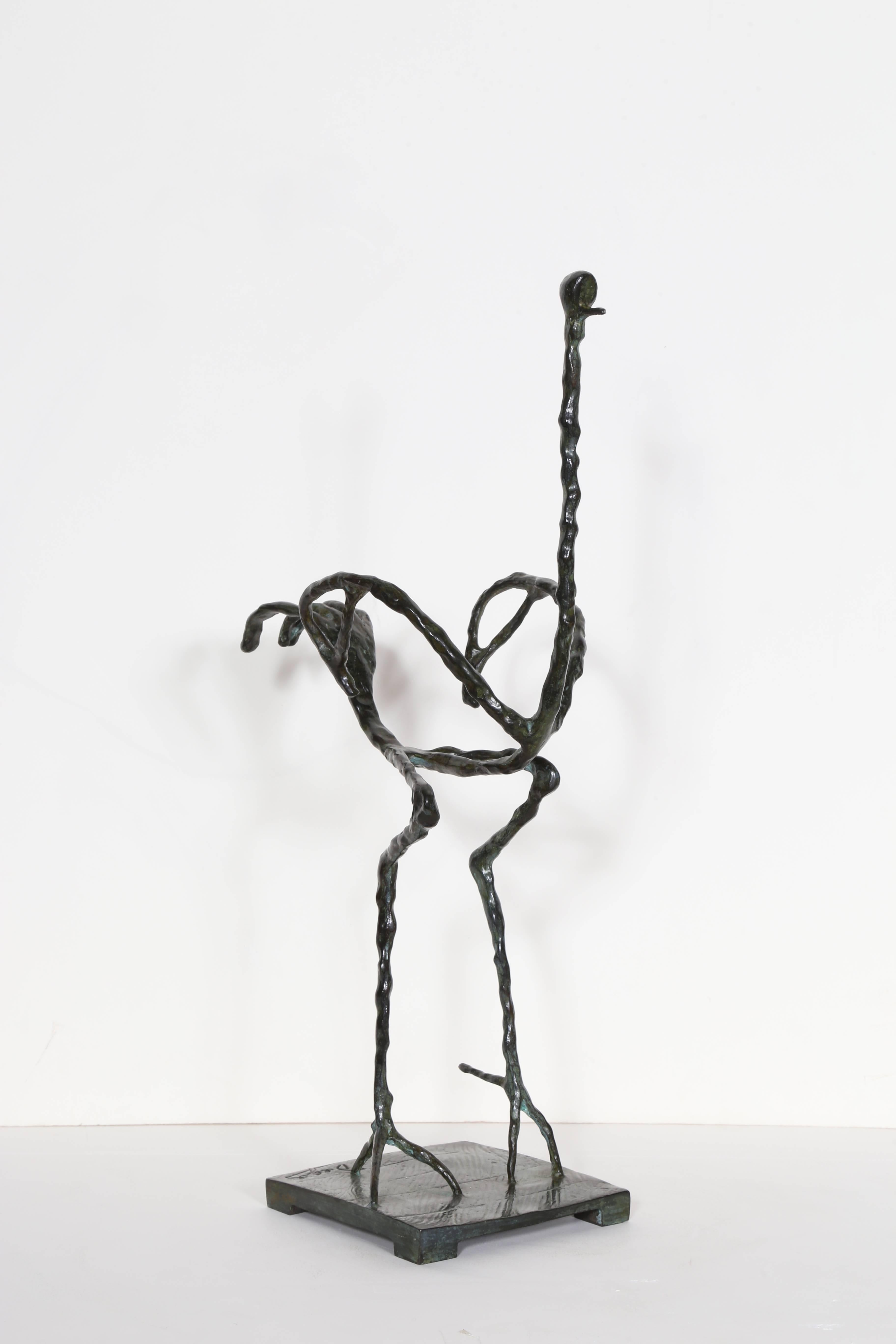 L'Autruche (The Ostrich) - Sculpture by Diego Giacometti