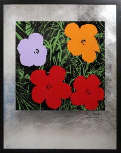 « Flowers », sérigraphie Pop Art sur aluminium d'après Andy Warhol