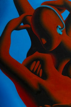 «Kyoto Kiss», cuadro de arte pop de Mark Kostabi