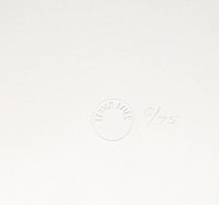 Zwei Tunnel, minimalistischer abstrakter Siebdruck und Folie-Collage von Gerald Laing