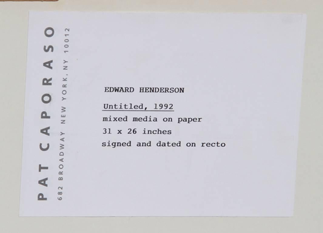 Edward Henderson, „Ohne Titel 2“, Gemälde in Mischtechnik auf Papier, 1992 im Angebot 2