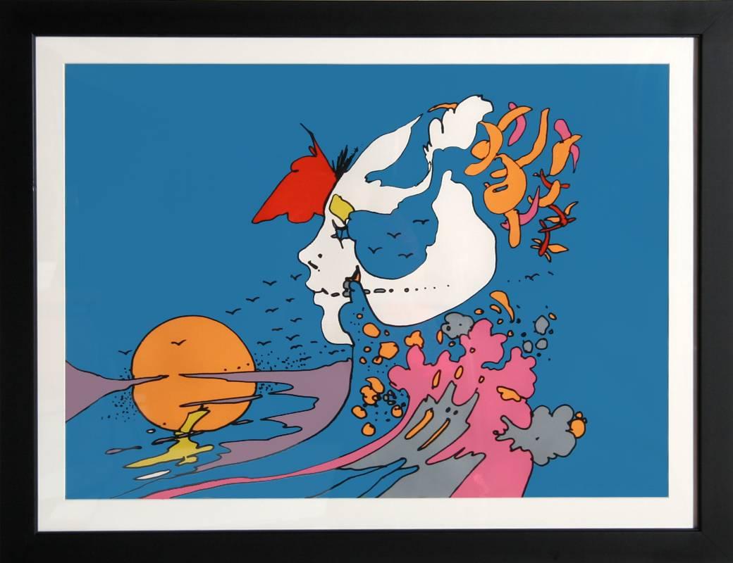 Peter Max Abstract Print - Psychedelic Serigraph, 1972