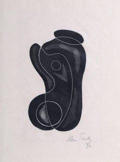 Modern Abstract Woodcut c1928