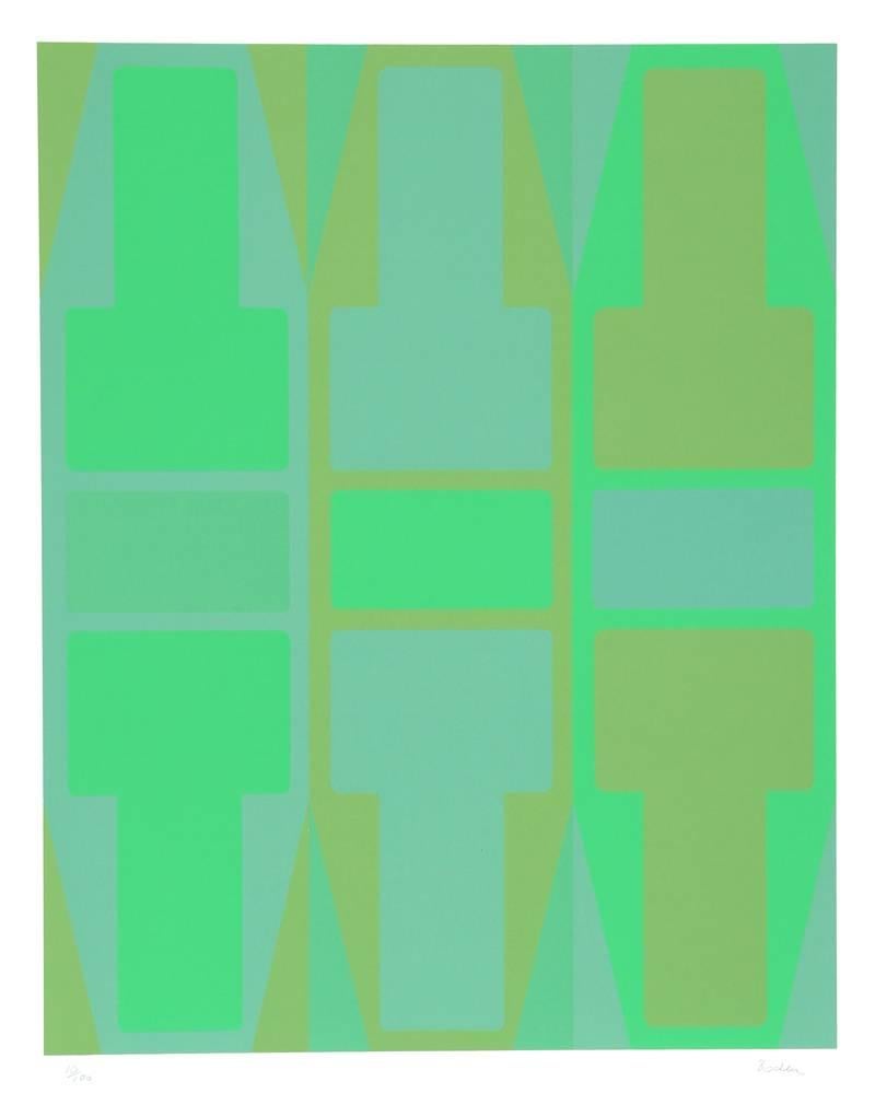 T-Series – Suite aus sechs Siebdrucken, geometrische Siebdrucke von Arthur Boden im Angebot 4