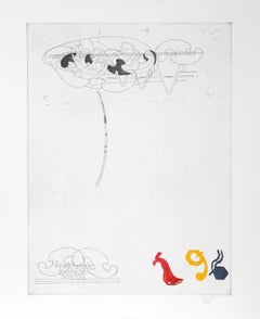 Paco et J.J., lithographie abstraite de Glenn Goldberg