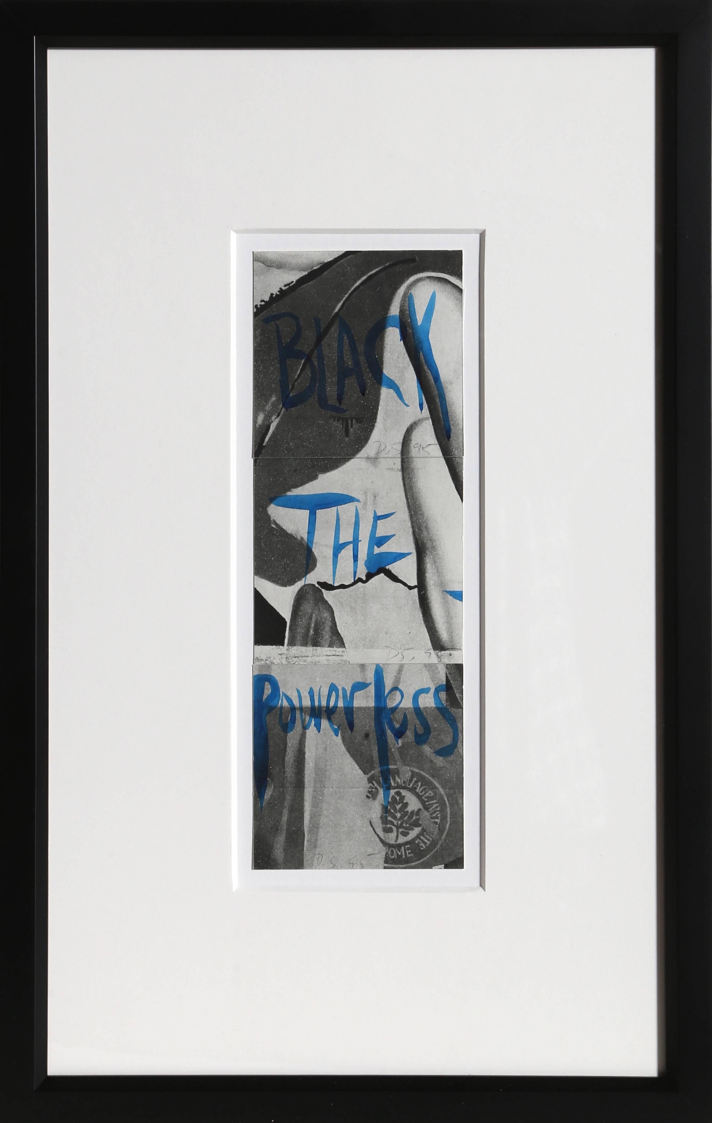 Black the Powerless, Hand-Colored Triptych 1995 - Print by David Salle