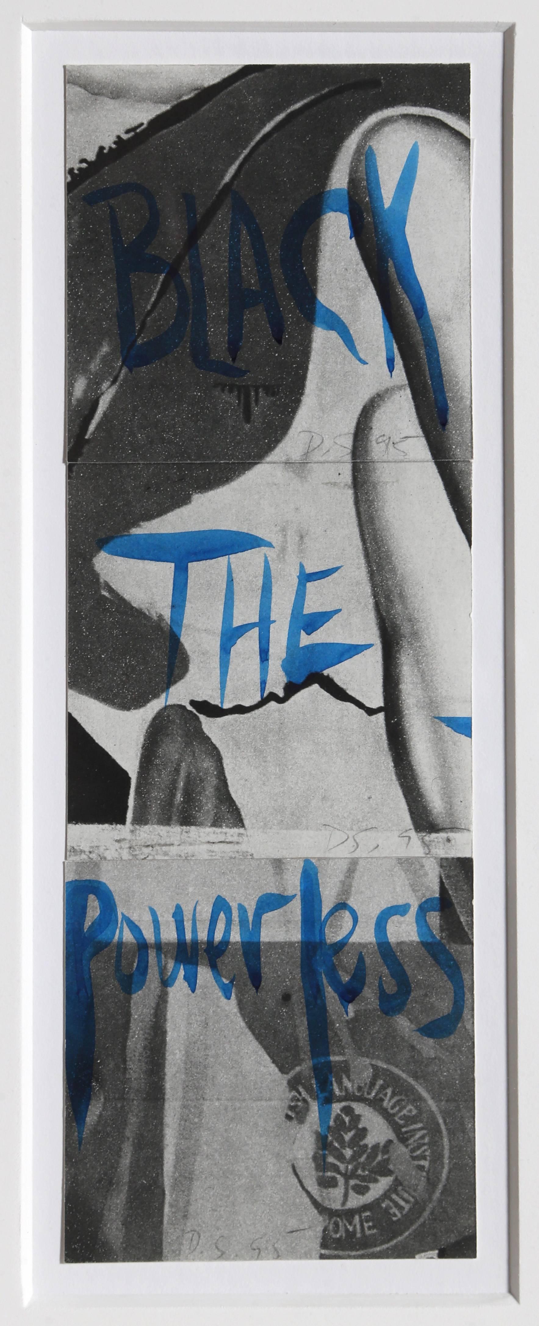David Salle Abstract Print - Black the Powerless, Hand-Colored Triptych 1995