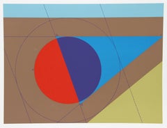 Orbe intégré, sérigraphie abstraite géométrique de Kyohei Inukai