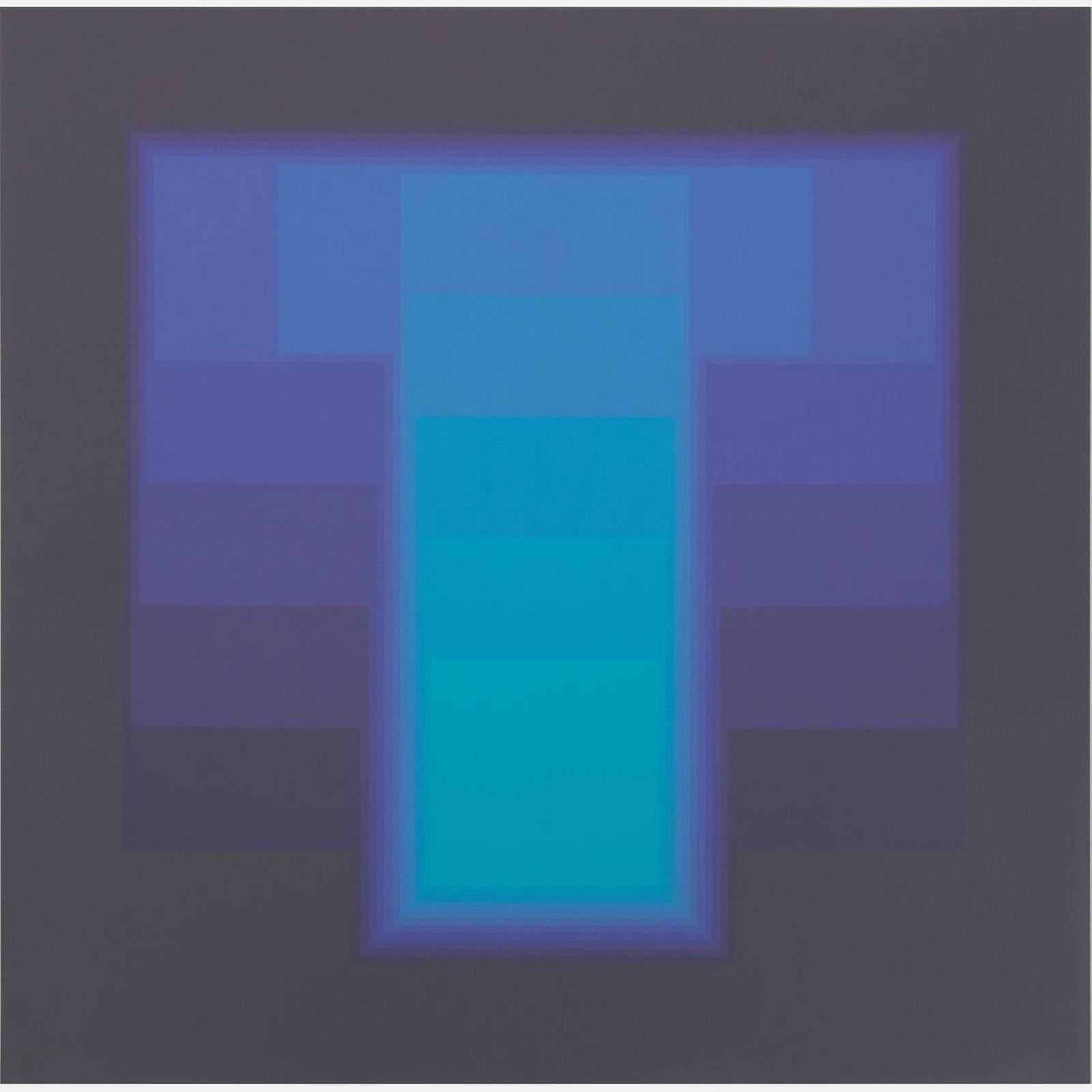 Karl Gerstner Abstract Print - Color Sounds (Purple, Blue and Black)