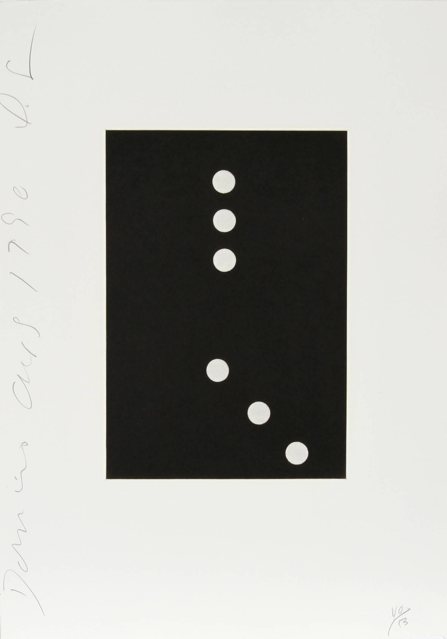 Donald Sultan Abstract Print - 10 from the Dominoes Portfolio, Aquatint Etching, 1990