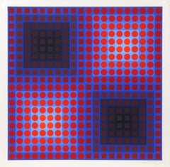 Untitled from Permutations, 1968, OP Art Silkscreen