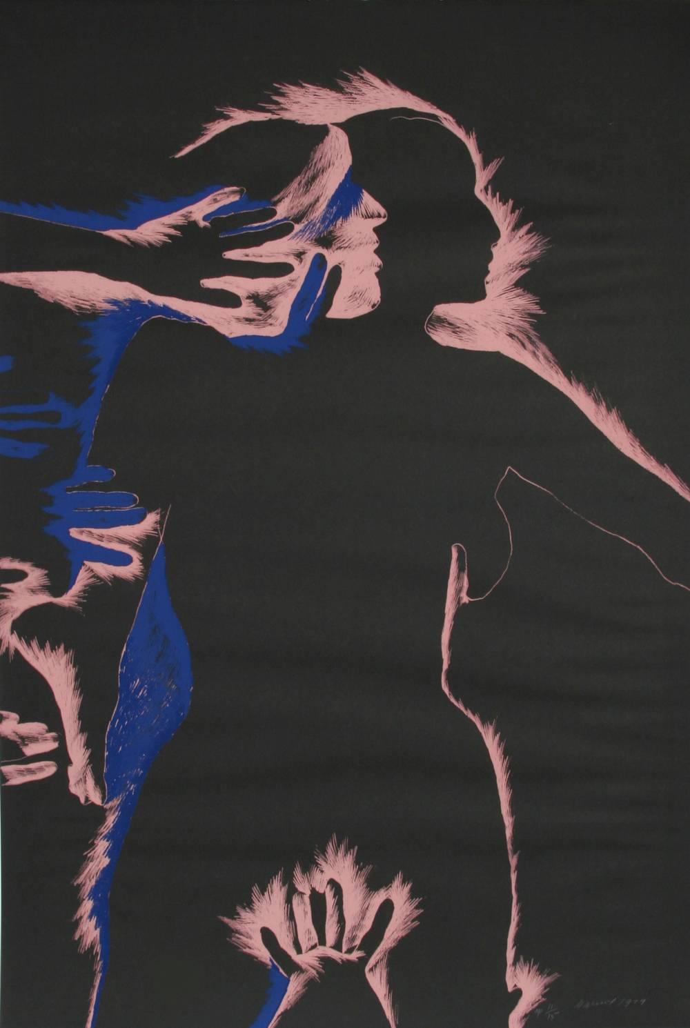 Silhouetted Figures, Lithography by Marisol Escobar