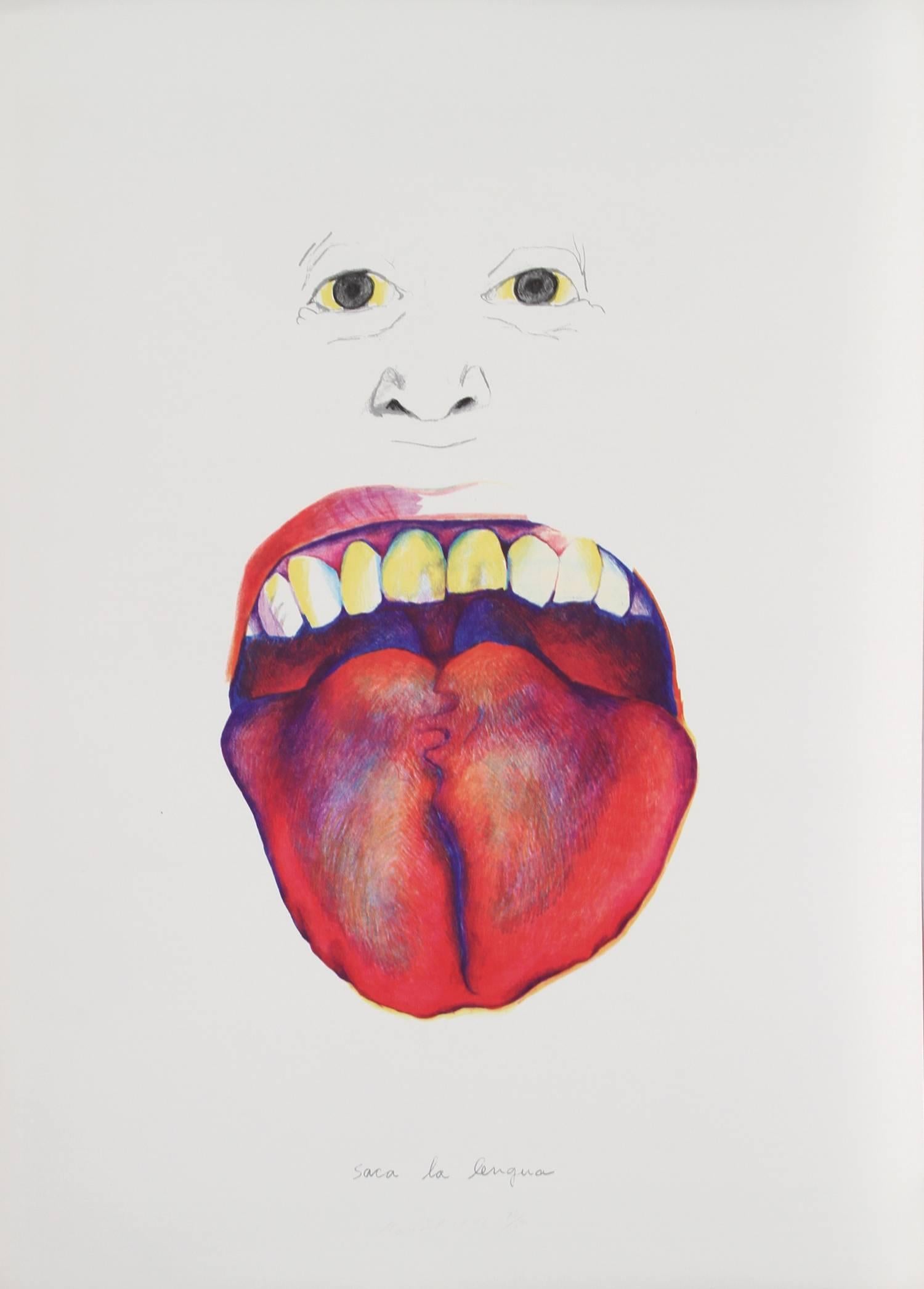 Marisol Escobar Figurative Print - Saca la Lengua