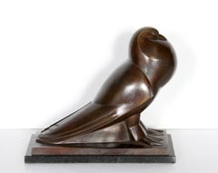 Pigeon:: sculpture en bronze Art Déco