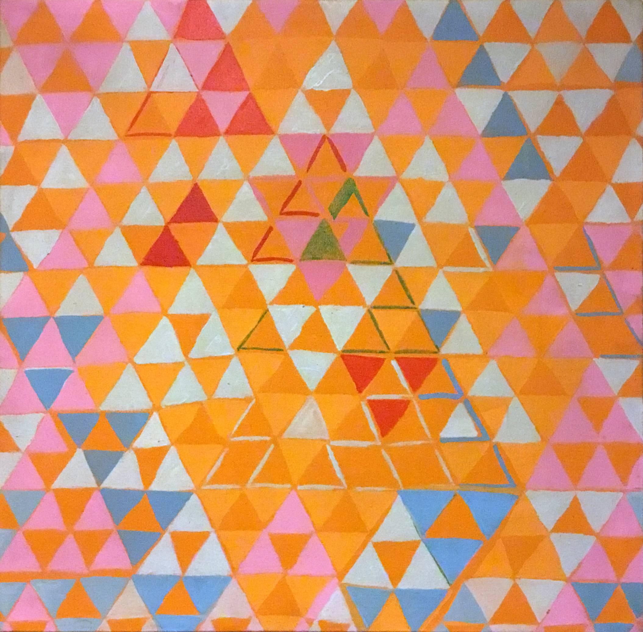 Leo Bates Abstract Painting - Triangle Composition