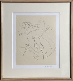 Nymph and Goat, Etching by Reuben Nakian