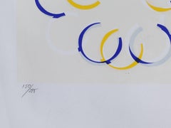 Jupiter 8:: gerahmter minimalistischer Siebdruck von Bogarin