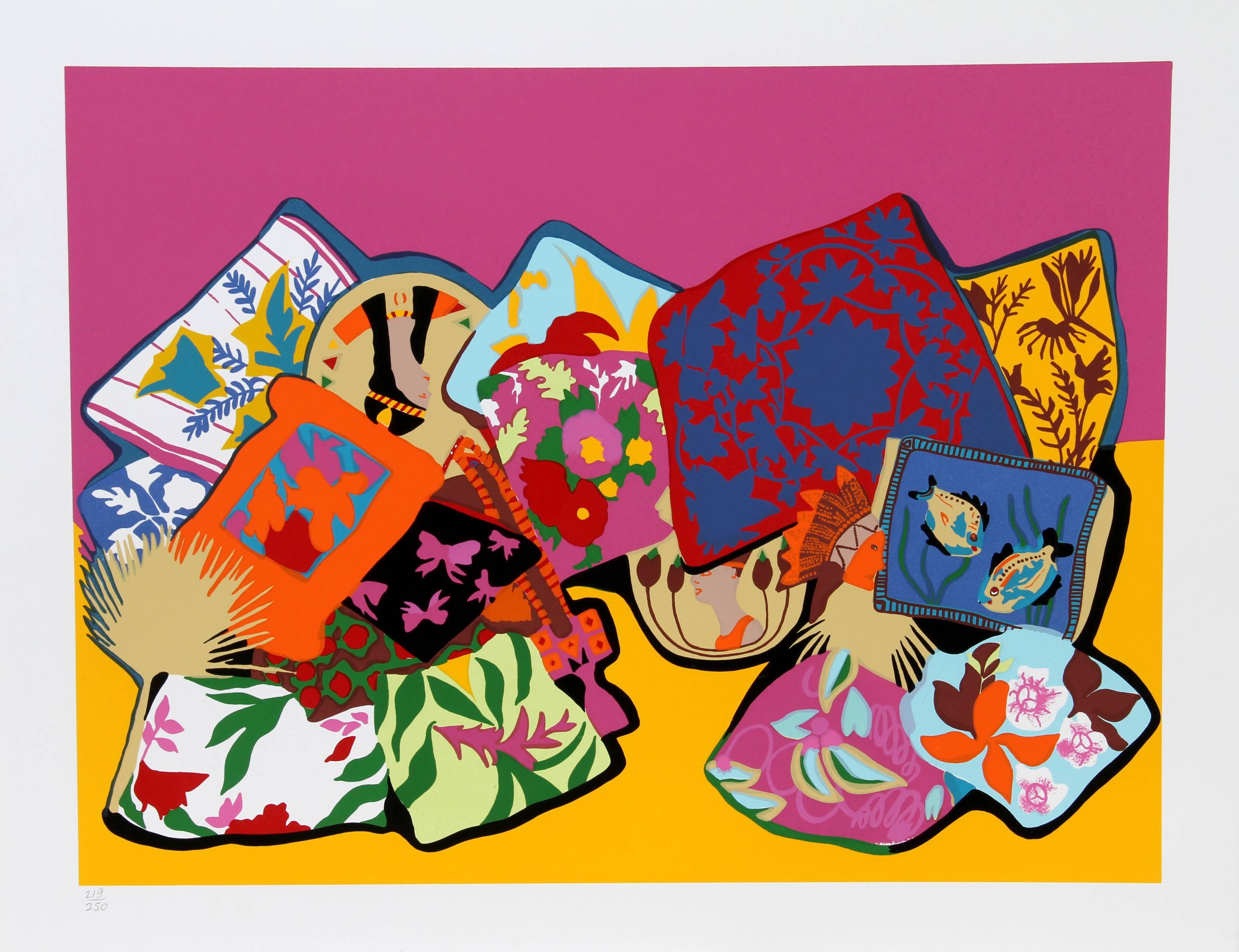 Pillow Painting, Serigraph by Hunt Slonem 1980