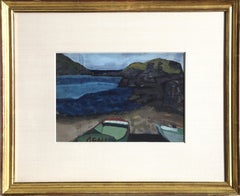 Monhegan Cove, Gouache Painting by Joseph Solman 1937