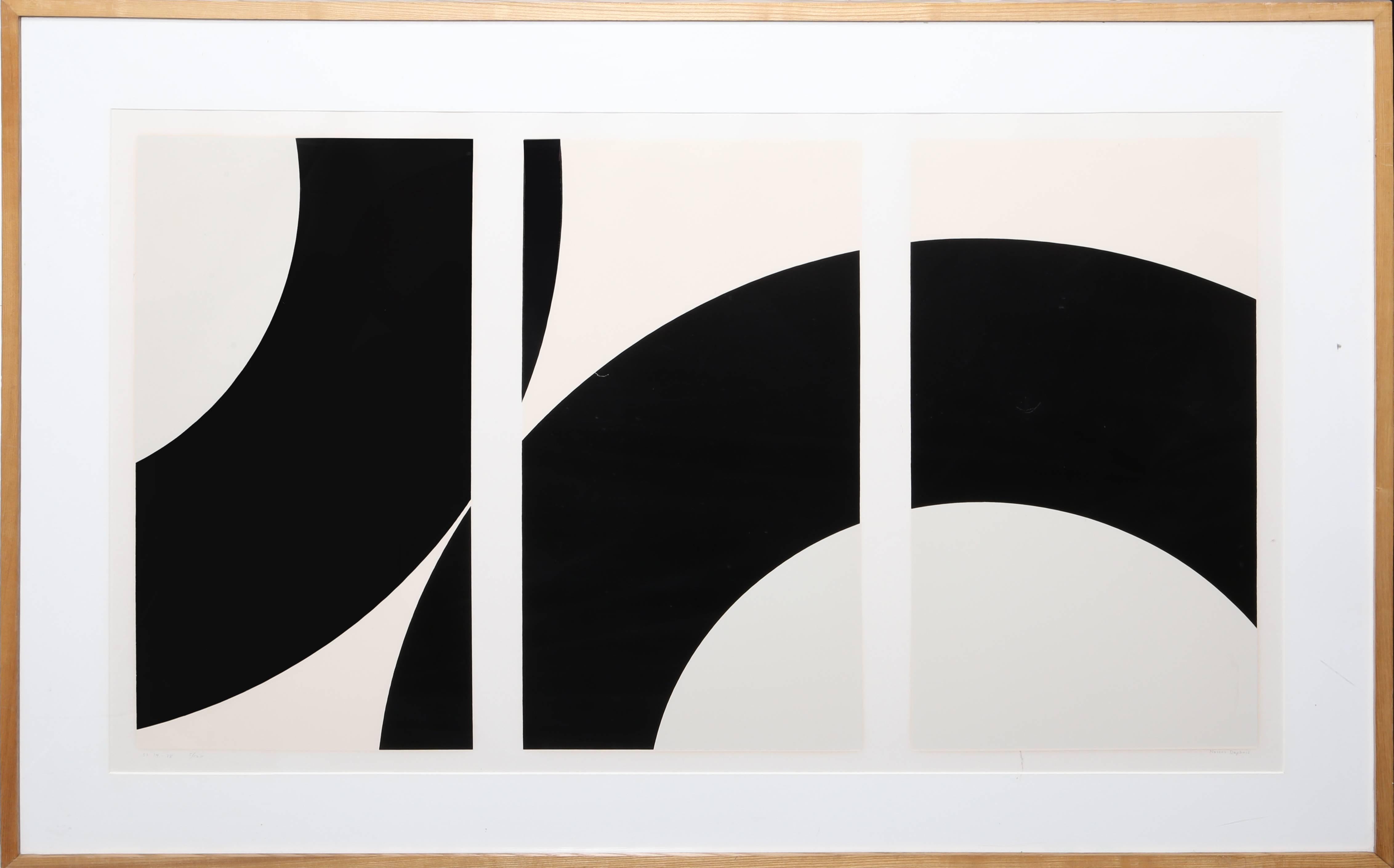 Nassos Daphnis Abstract Print - SS 19-78, Large Minimalist Silkscreen by Daphnis