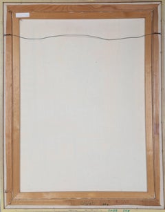 Porche à façade rose avec chaise, peinture à l'huile de Lloyd van Pitterson