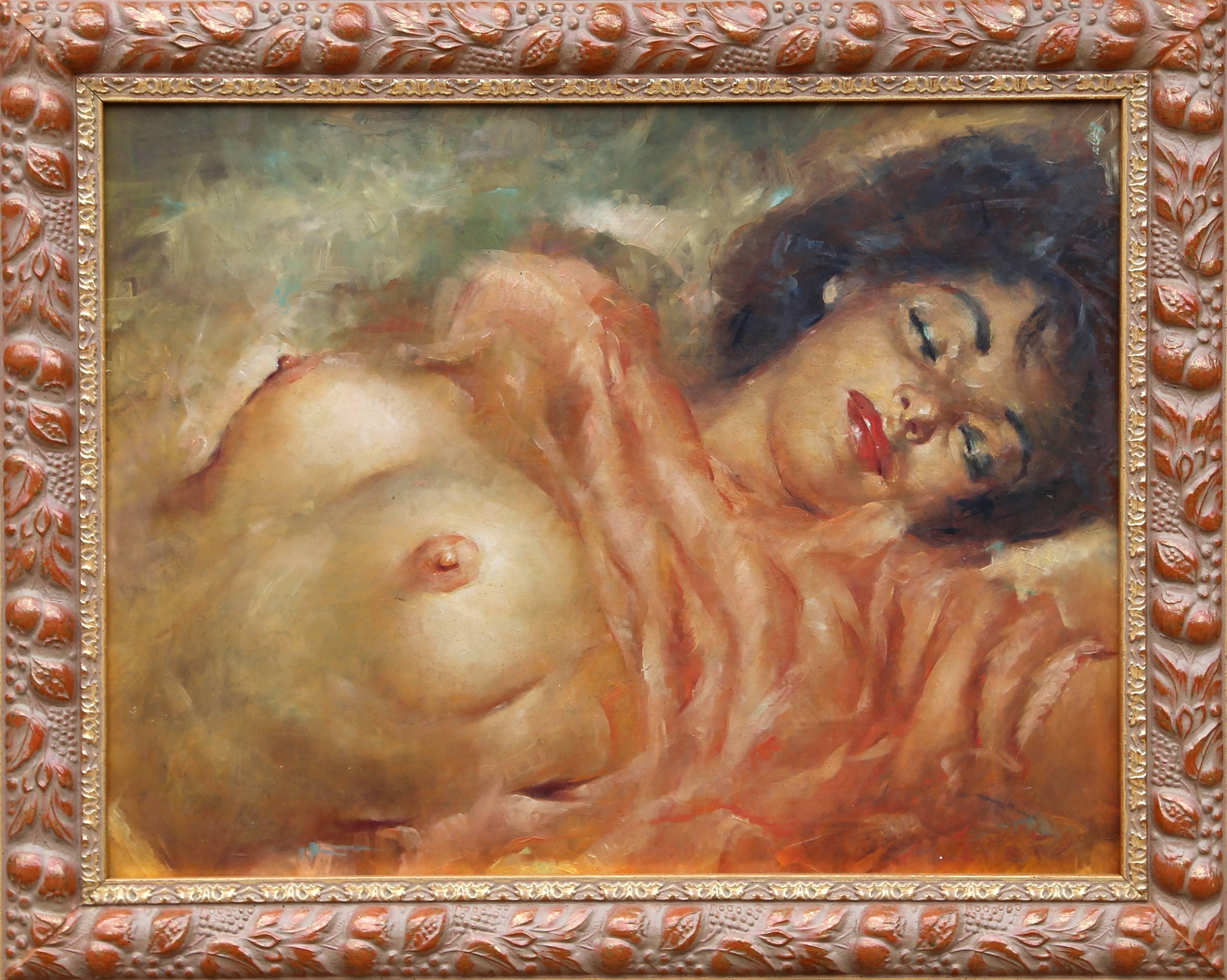 Reclining Nude, Oil Painting by Julian Ritter
