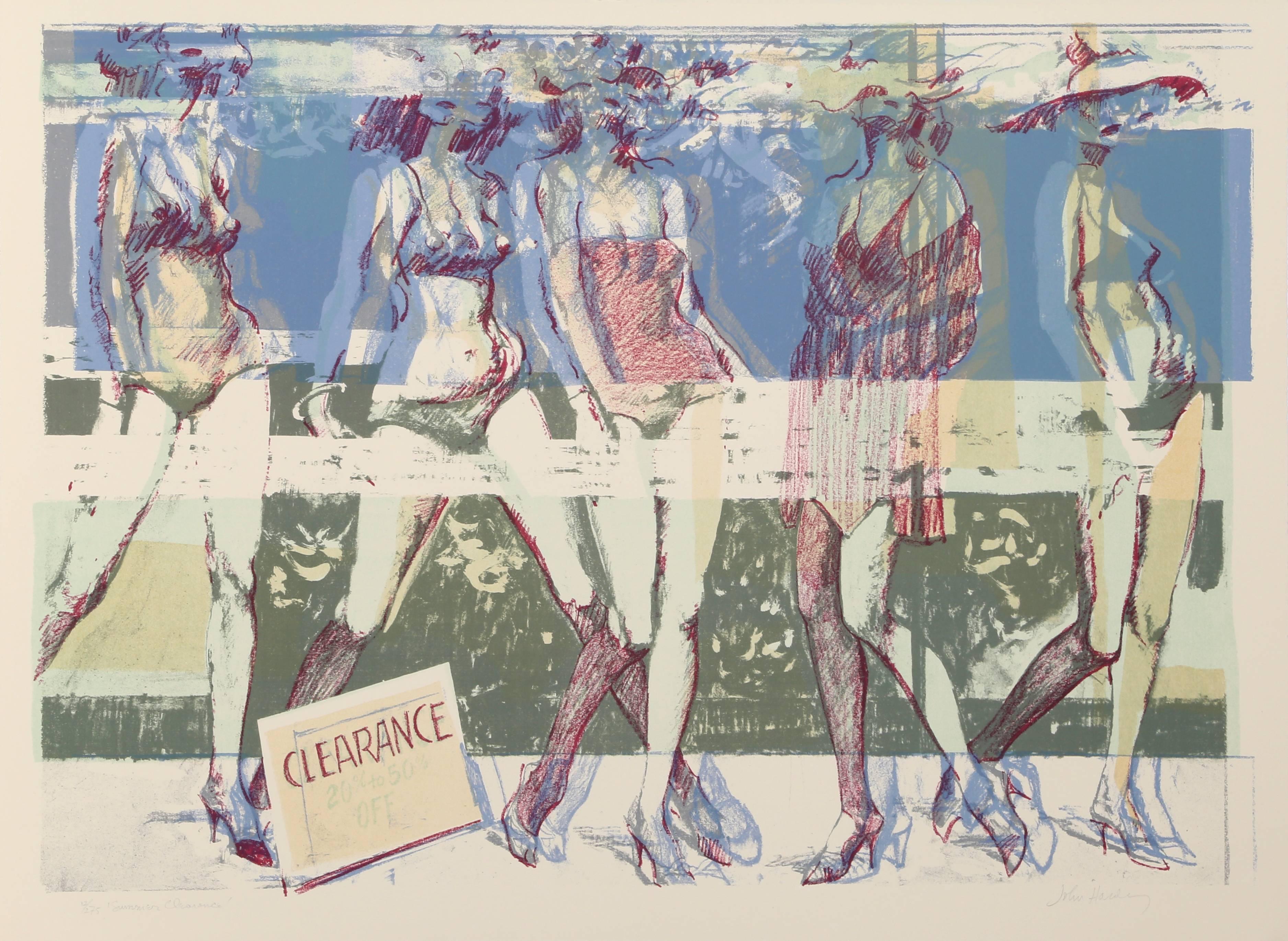 John Hardy (Artist) Figurative Print - Summer Clearance, Pop Art Lithograph by John Hardy